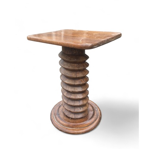 441 - Vintage and Later Wine Table of Screw Form, Constructed using a 19th Century Wine Press Screw as the... 