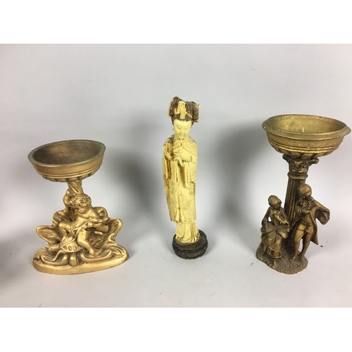 448 - Vintage Carved Wood Figurines and other items...