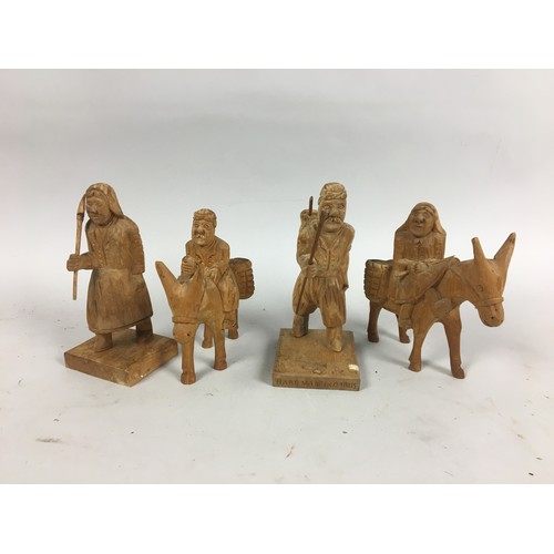 448 - Vintage Carved Wood Figurines and other items...