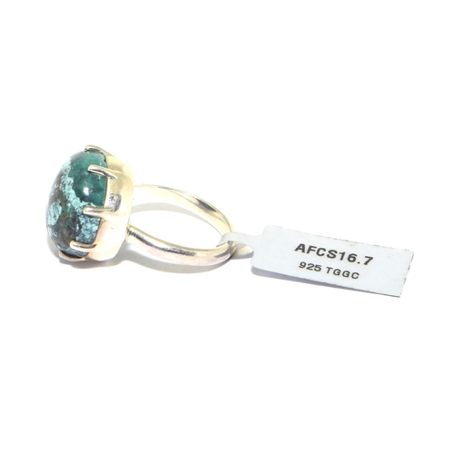 316 - 925 silver BNWT unpolished Turquoise ring size N