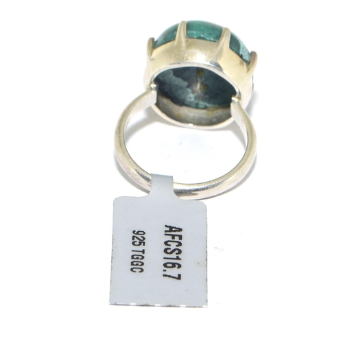 316 - 925 silver BNWT unpolished Turquoise ring size N