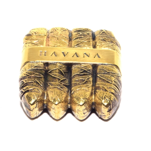 292 - Brass Havana style vesta case 