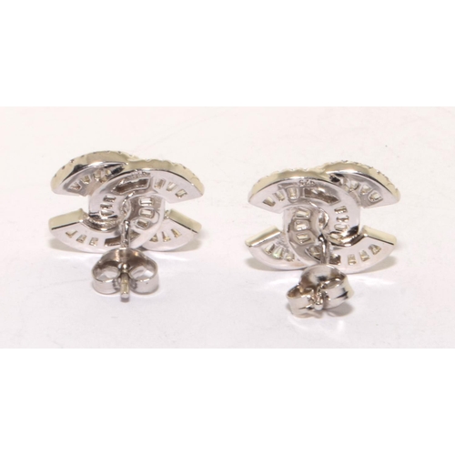 322 - Silver designer style stud earrings 