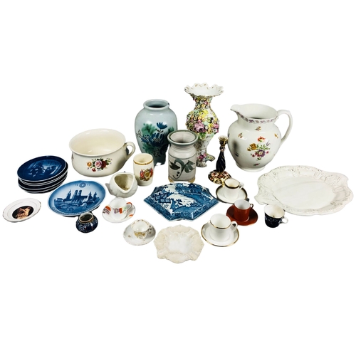 2 - Collection of Ceramics to include A Buchan pottery vase, Crown Devon, 6 collectors plates, Bistro an... 