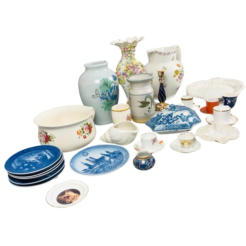 2 - Collection of Ceramics to include A Buchan pottery vase, Crown Devon, 6 collectors plates, Bistro an... 