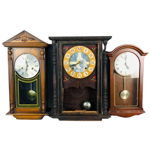 8 - 19thC and later 3 wall clocks