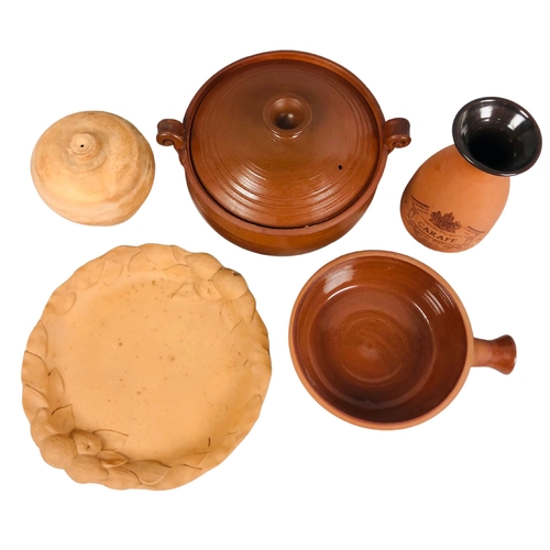 13 - Collection of glazed and unglazed cookery items