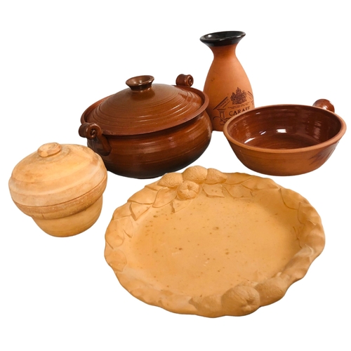 13 - Collection of glazed and unglazed cookery items