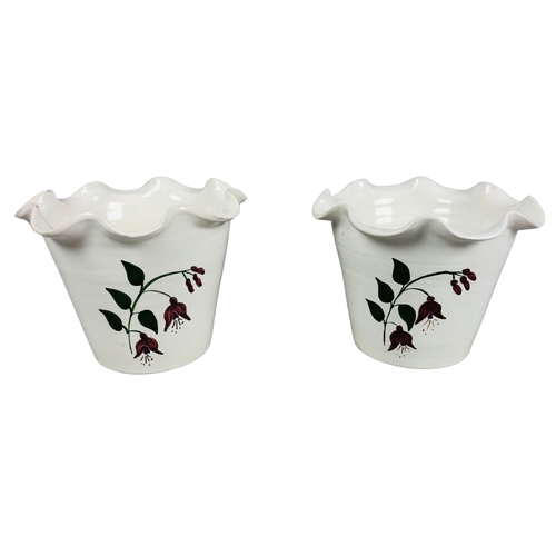 16 - A matching pair of porcelain plant pots!