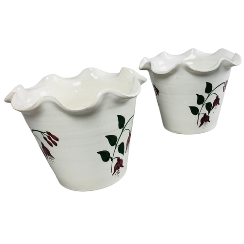 16 - A matching pair of porcelain plant pots!