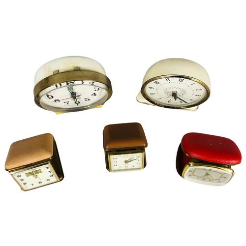 17 - Collection of alarm and travel Clocks