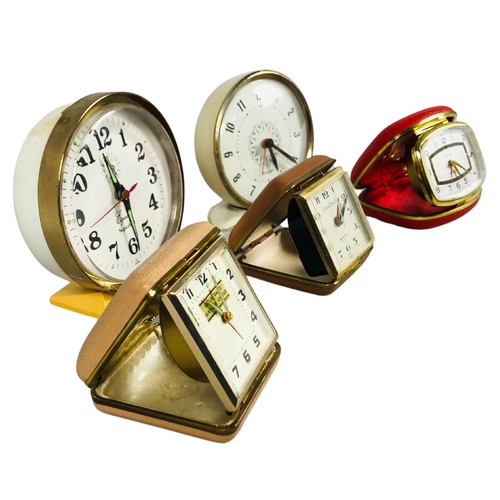 17 - Collection of alarm and travel Clocks