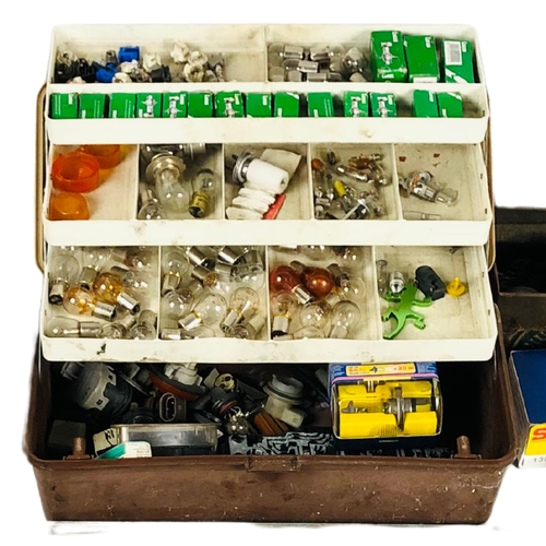 35 - Collection of Tools and a toolbox of small lightbulbs