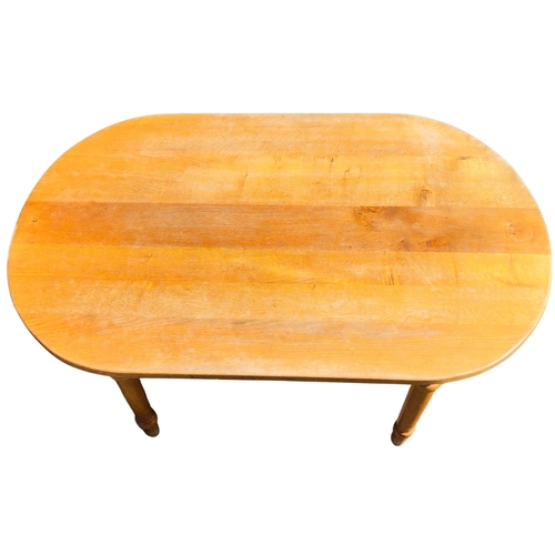 6 - Light oak country cottage table  H 74 x D 1m x L 155cm