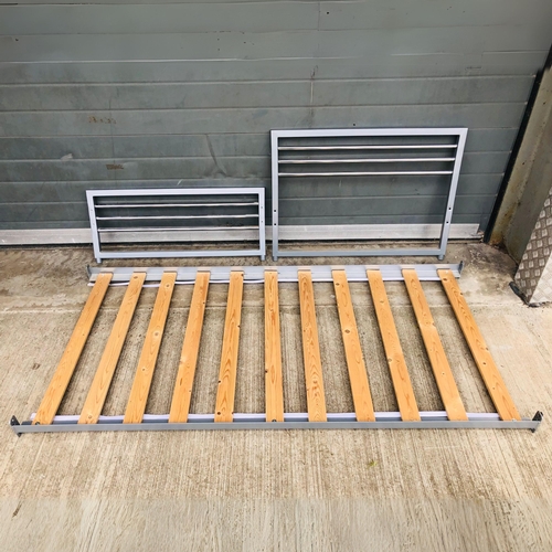 108 - Single Bed Frame with Metal Frame and Slatted mattress support.