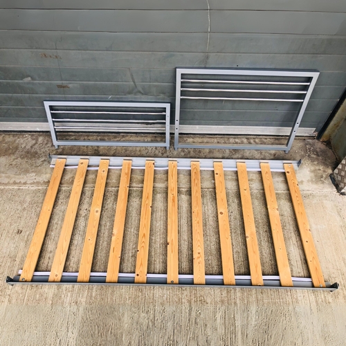 108 - Single Bed Frame with Metal Frame and Slatted mattress support.