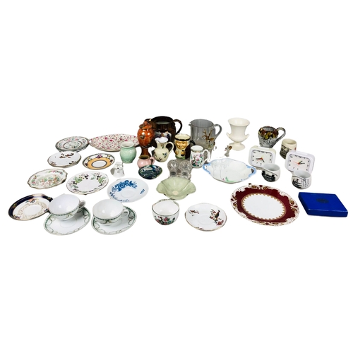 120 - Collection of Plates, Vases, Jugs Etc. to include Carlton lustreware butterfly and moth design balus... 