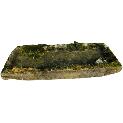 131 - Reclaimed Shallow Stone Trough 95cm long