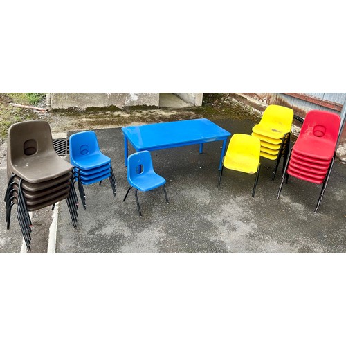 1 - An entire Preschool/Nursery equipment including soft ball pit, soft outdoor building bricks, multico... 