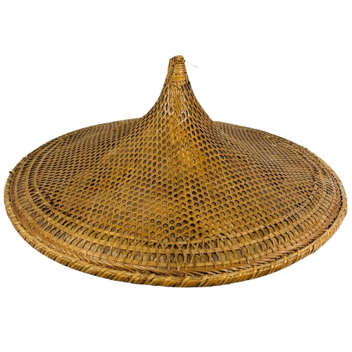 135 - Authentic well made Asian Conical Rattan Hat