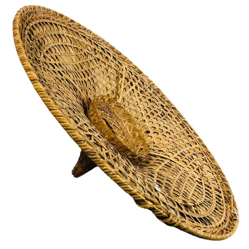 135 - Authentic well made Asian Conical Rattan Hat