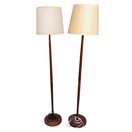 143 - Pair of wooden Standard Lamps. stamped Oscar Bruno 1981