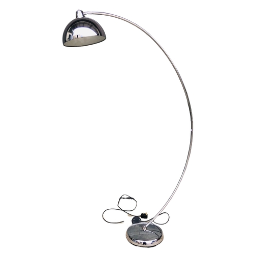 146 - Retro Sofa Reading lamp Chrome finish  Height 140cm