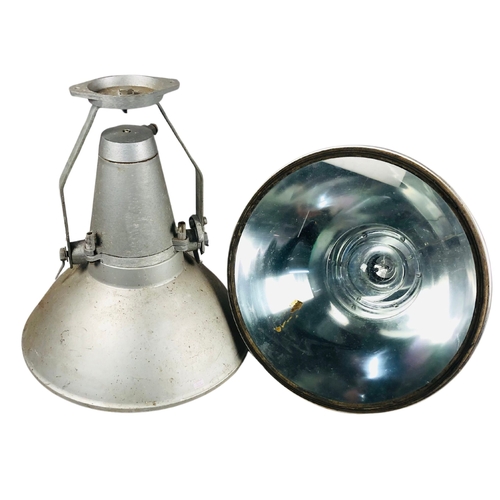 151 - 2 large industrial aluminum spotlights