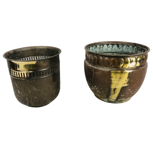 174 - Two metal Plant Pots