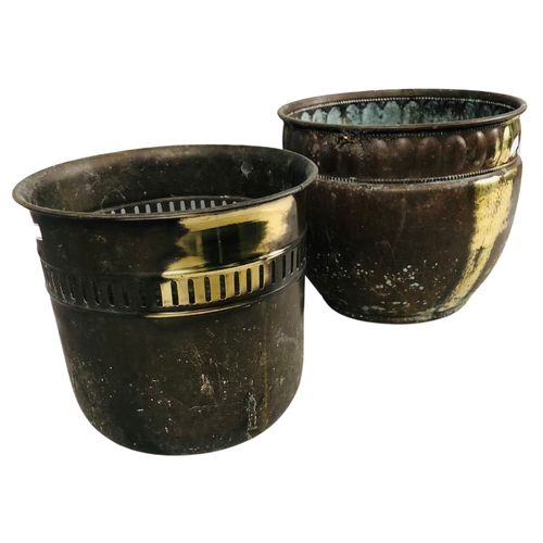 174 - Two metal Plant Pots