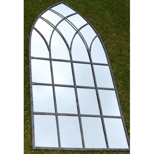 471 - Large Garden outdoor Arched mirror 110cm tall ref 57