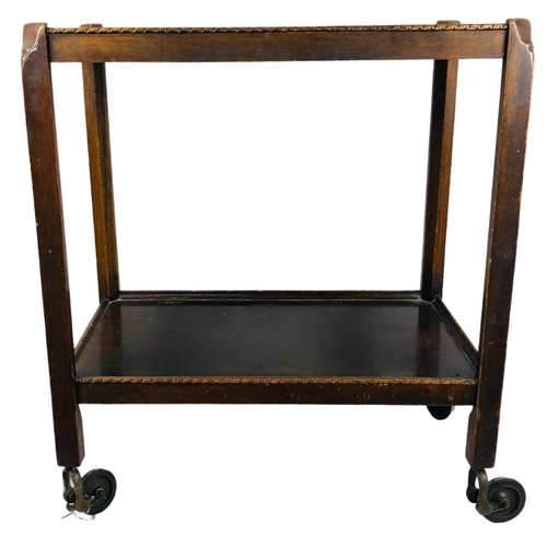 205 - Vintage wooden Hostess Trolley on original casters