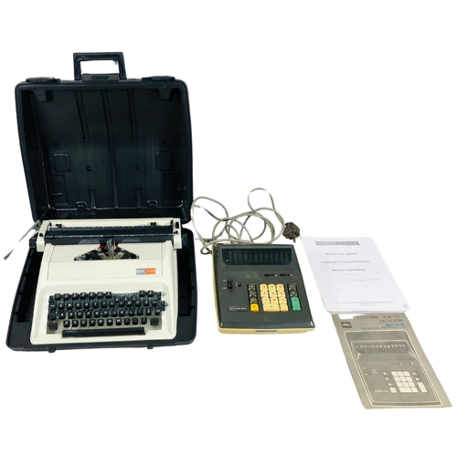 233 - Portable manual Typewriter and electric desk Calculator