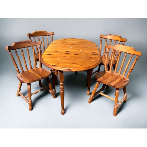 222 - A Nice Pine Kitchen Table and 4 Chairs set - Good Condition