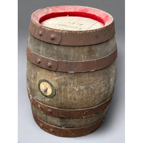 209 - A Antique Wooden Ale Barrel - Marked 