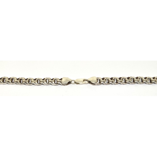 485 - 925 silver fancy link neck chain 54cm long 62g