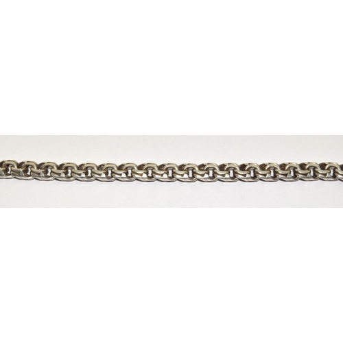 485 - 925 silver fancy link neck chain 54cm long 62g