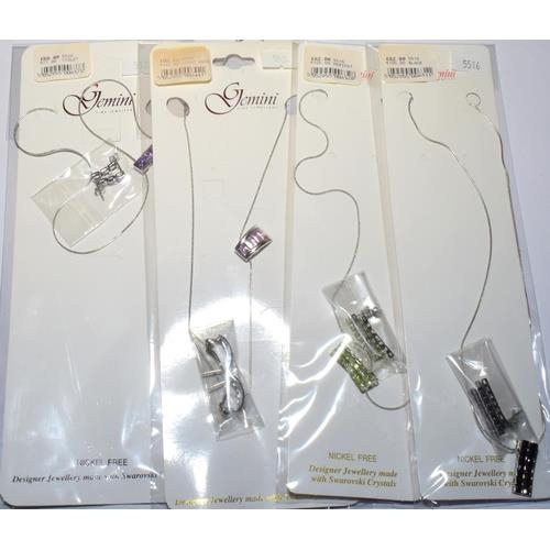 499 - 4 x 925 silver Swarovski Earring and Necklace suites BNOS these were average price £80 each (&... 