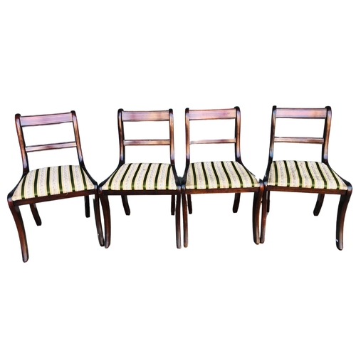 262 - 4 regency style upholstered dining Chairs