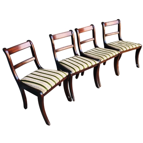 262 - 4 regency style upholstered dining Chairs