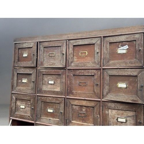 125A - A large Victorian wooden multi door locker / cabinet.Garage find, in need of some restoration.dimens... 