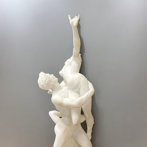 767 - A very large Grand tour Carved Alabaster sculpture.After Giambologna 'The rape of a Sabine woman'.It... 