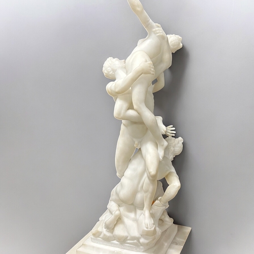 767 - A very large Grand tour Carved Alabaster sculpture.After Giambologna 'The rape of a Sabine woman'.It... 