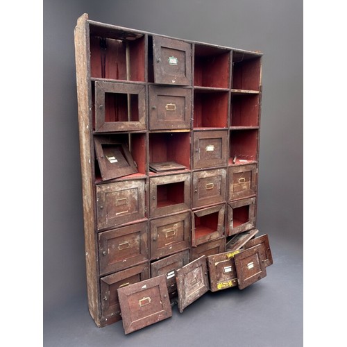 125B - A large Victorian wooden multi door locker / cabinet.Garage find, in need of some restoration.Height... 