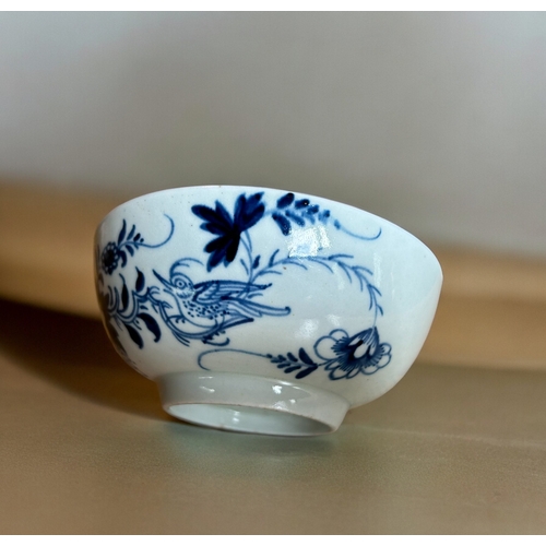 777 - A Philip Christian, Liverpool porcelain bowl.Circa 1760.Painted bird & peonies. Dimensions - 5 x... 