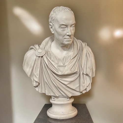 793 - A large composite marble Bust of Titus.20th century.