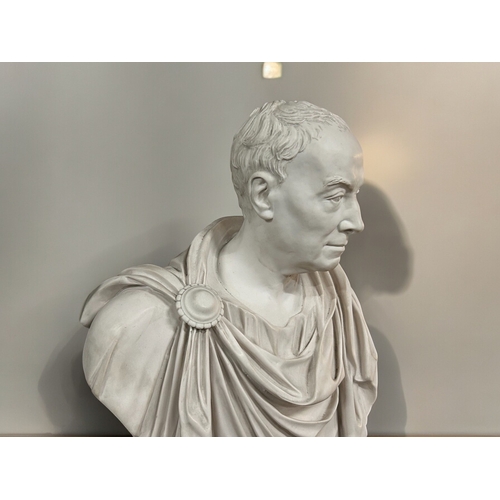 793 - A large composite marble Bust of Titus.20th century.