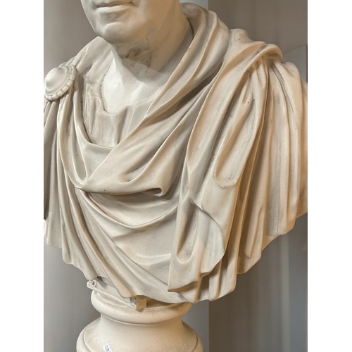 793 - A large composite marble Bust of Titus.20th century.