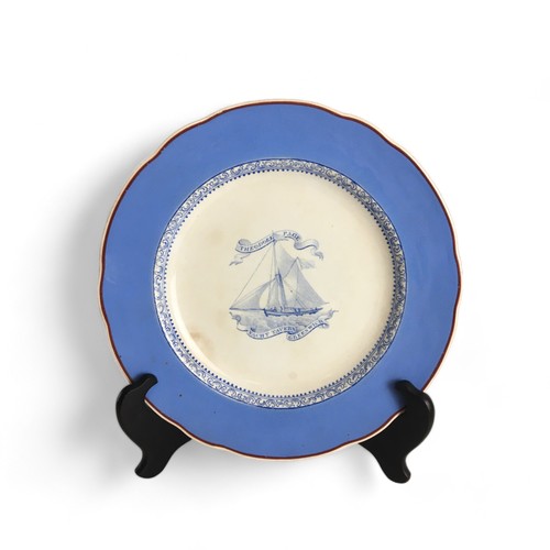 106 - Royal Navy Edward VII Blue and White Mess No 26 Plate.A Scarce Hope and Carter Borgia 