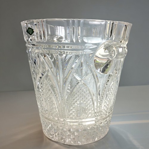 113 - A large Shannon Crystal Glass Champagne Jerboam Sized Bucket.Height 26cmDia 25cm